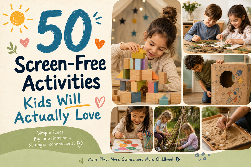 50 Screen-Free Activities Kids Will Actually Love (That Keep Them Playing Longer)