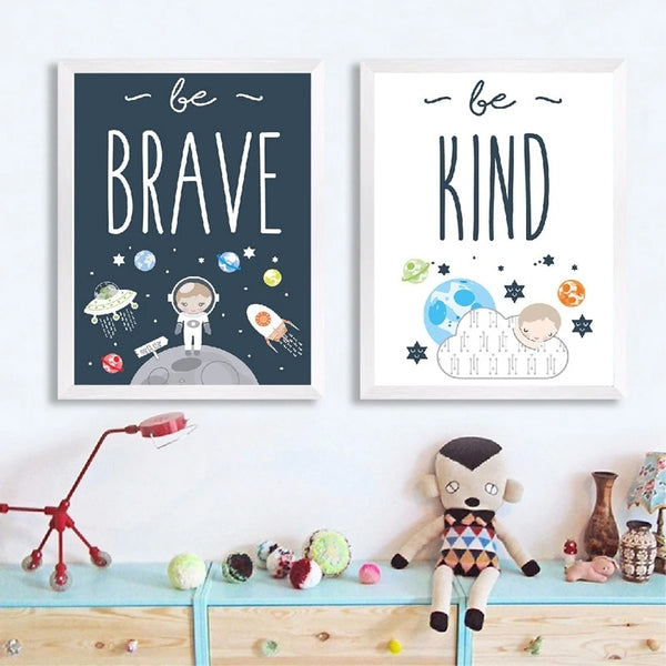 ZeeZee Space Themed Nursery Wall Art Prints