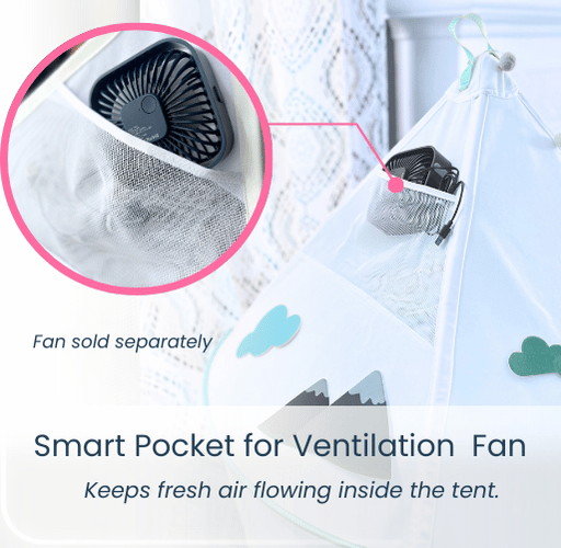 BreeZee | USB Tent Fan for Comfort & Circulation