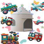 Wheels & Wings Theme Stickeez