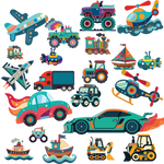 Wheels & Wings Theme Stickeez