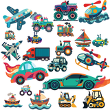 Wheels & Wings Theme Stickeez