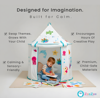 The ZeeZee Adventure Tent 2 - One Tent. Changeable Themes.