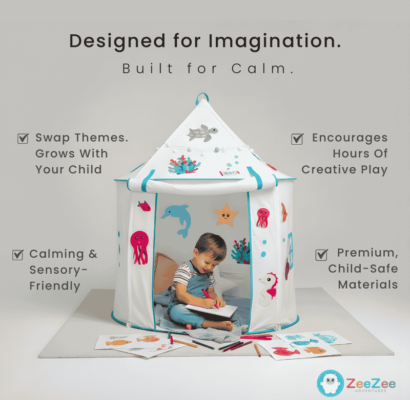The ZeeZee Adventure Tent 2 - One Tent. Changeable Themes.